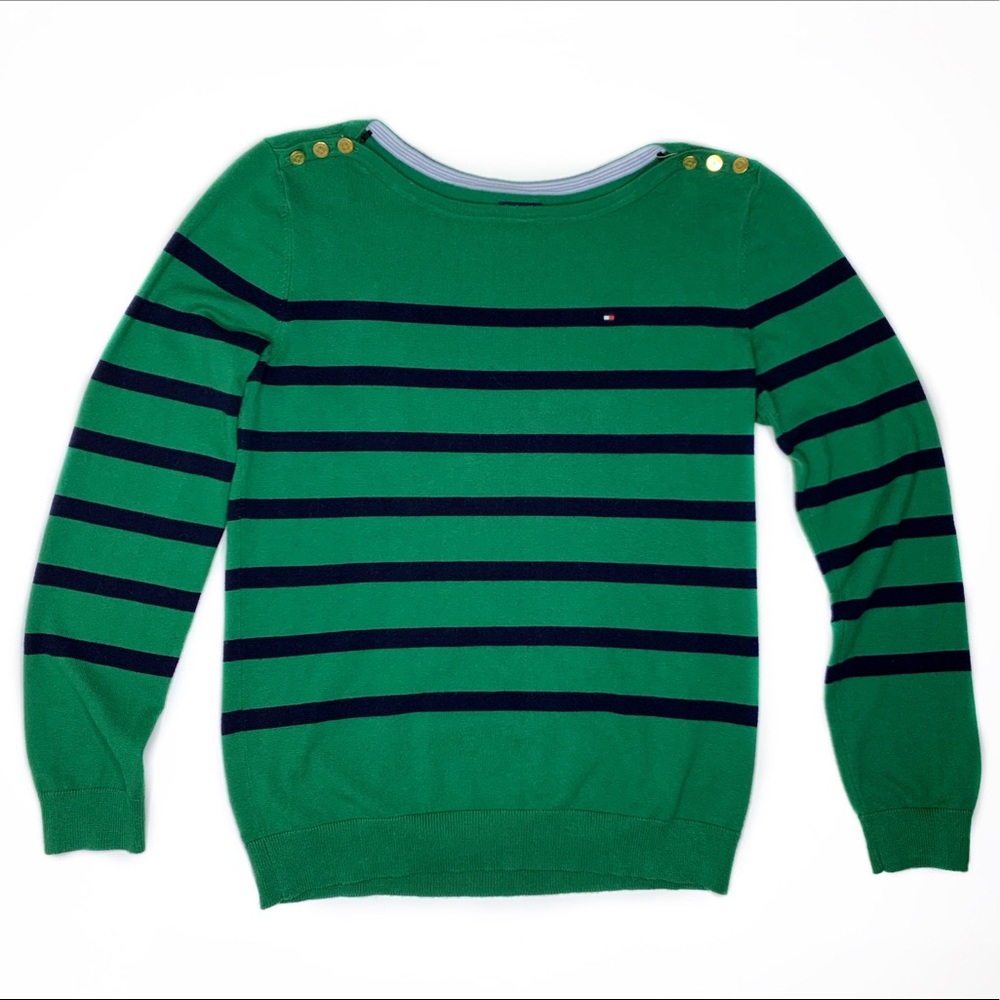 Tommy Hilfiger Breton Stripe Pima Cotton Sweater M
